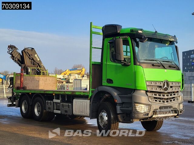 Open body Mercedes Arocs 2636 6X4 HIAB 144 E-3 HIPRO Kran Crane St...