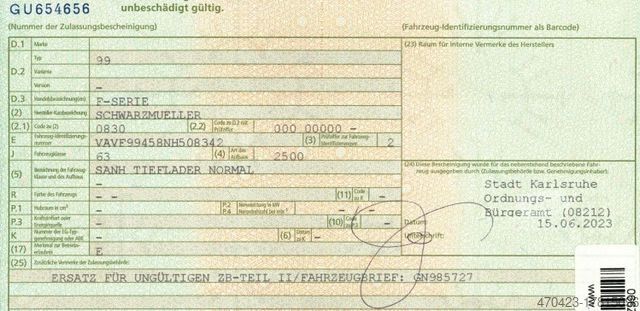 Zema profila puspiekabe SCHWARZMÜLLER *F-Serie*Tieflader*gekröpft*pen