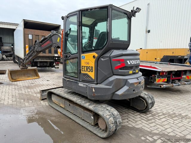 Minigrävare Volvo ECR 58 F FULL HYDR - 2911 H - HYDR QUICKHITCH -...