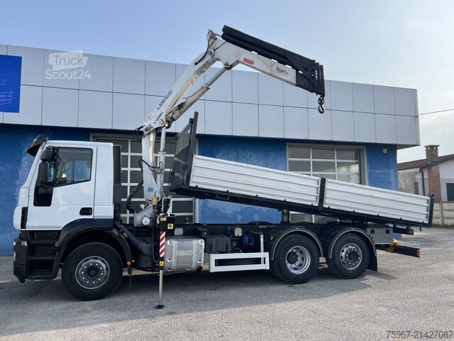 üç yollu vinçli damperli kamyon Iveco Stralis 360