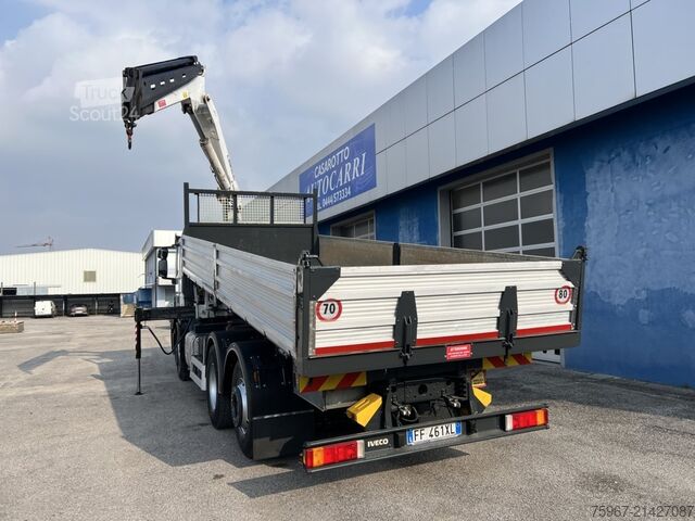 üç yollu vinçli damperli kamyon Iveco Stralis 360