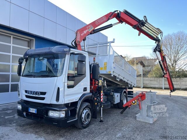 üç yollu vinçli damperli kamyon Iveco Eurocargo 140e22
