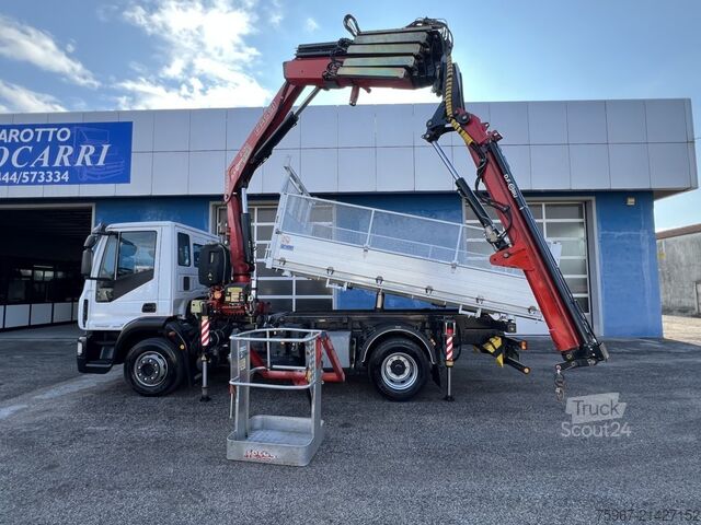 üç yollu vinçli damperli kamyon Iveco Eurocargo 140e22