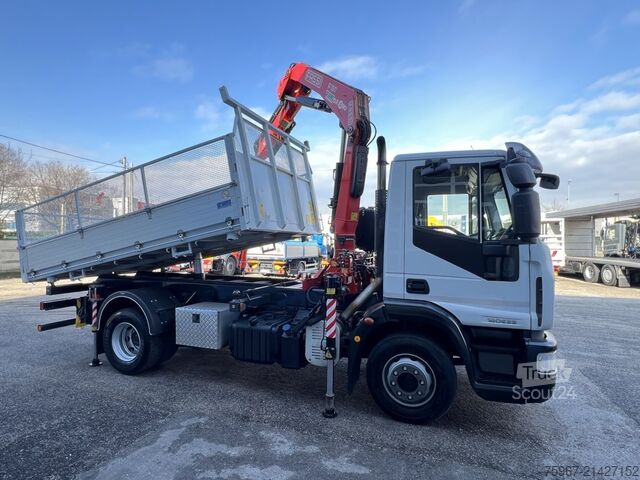 üç yollu vinçli damperli kamyon Iveco Eurocargo 140e22