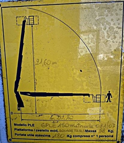 üç yollu vinçli damperli kamyon Iveco Eurocargo 140e22