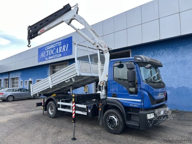 Kolmisuuntainen kippiauto nosturilla Iveco Eurocargo 160-280