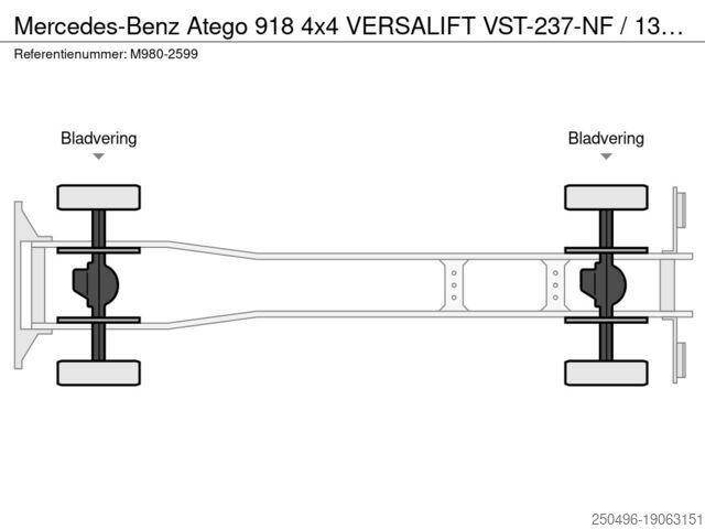 Gaisa platforma Mercedes-Benz Atego 918 4x4 VERSALIFT VST-237-NF / 13,5 m