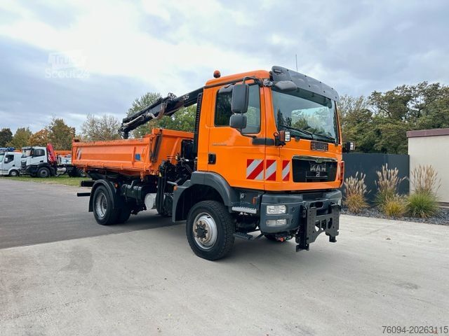 Dreiseitenkipper LKW MAN TGM 13.250 4x4 Kipper KRAN FUNK AHK WINTERDIENST