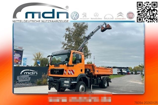 Truck mounted crane MAN TGM 13.250 4x4 Kipper KRAN FUNK AHK WINTERDIENST