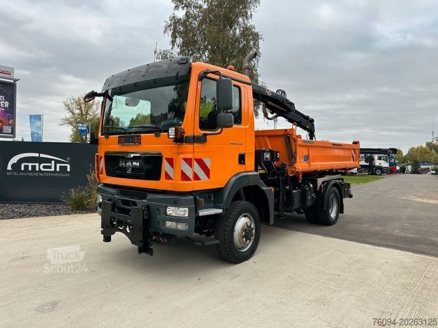 Truck mounted crane MAN TGM 13.250 4x4 Kipper KRAN FUNK AHK WINTERDIENST