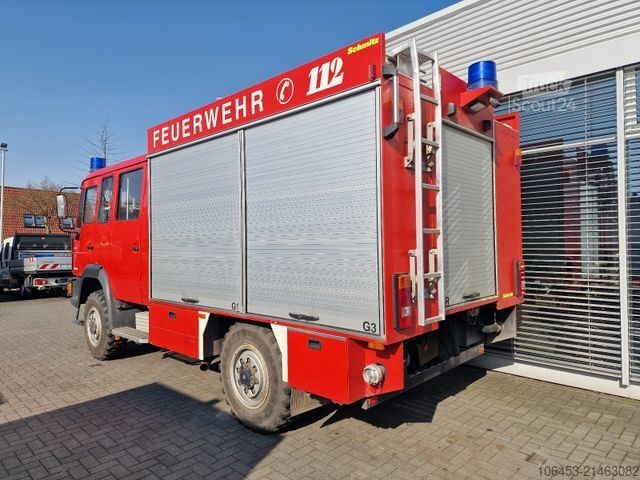 Autocisterna a vuoto MAN 8.136 4X4 Rüstwagen Allrad zuschaltbar 9 Sitzer