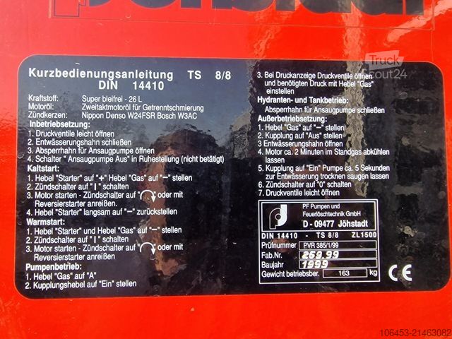 Autocisterna a vuoto MAN 8.136 4X4 Rüstwagen Allrad zuschaltbar 9 Sitzer