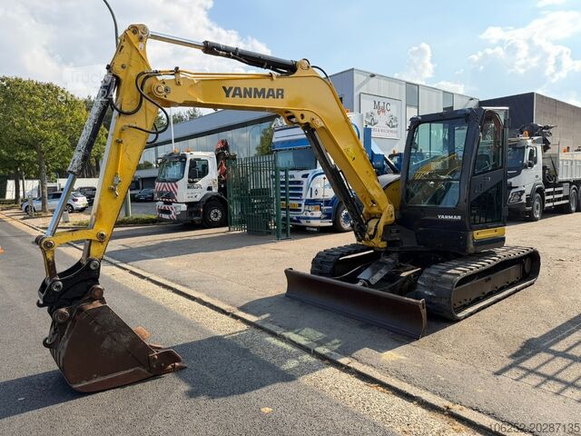 Pelleteuse midi Yanmar VIO 80 8T - EXTRA HYDR F - 2013h - BLADE - A/C ...