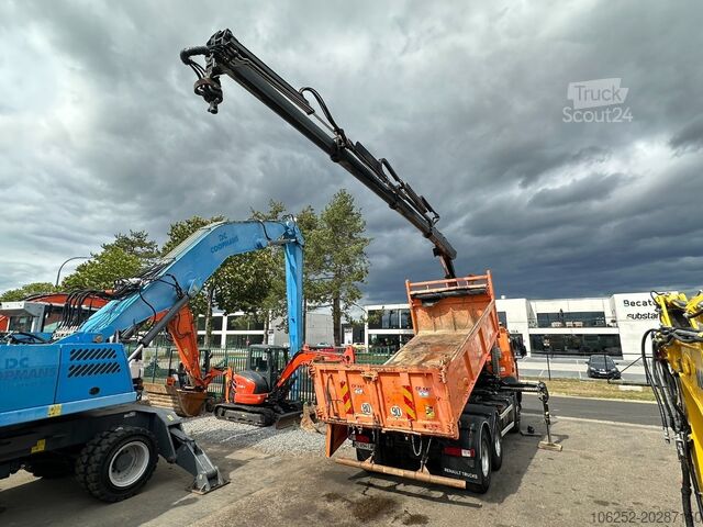 Savivartis su kranu Renault KERAX 380 DXI 6x4 TIPPER + CRANE HIAB 144 B-3 -...