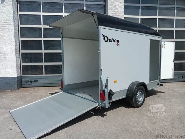 Koffer aanhanger Debon Roadster 400 GFK Heckrampe Seitentür