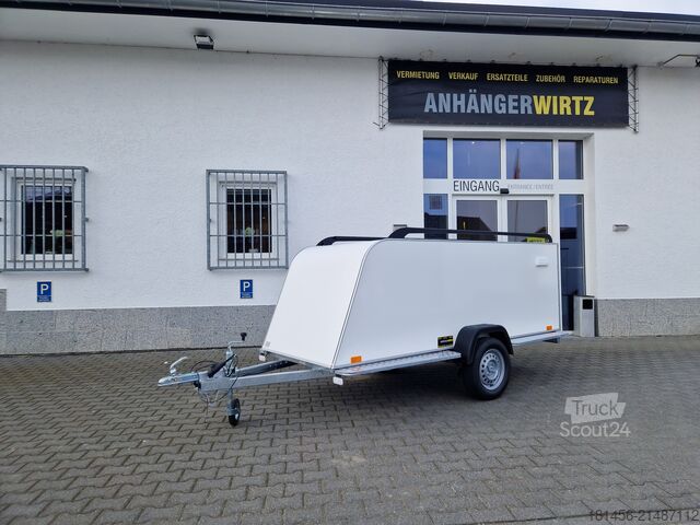 Rimorchio a cassetta trailershop niederiger Kofferanhänger 300cm 750kg