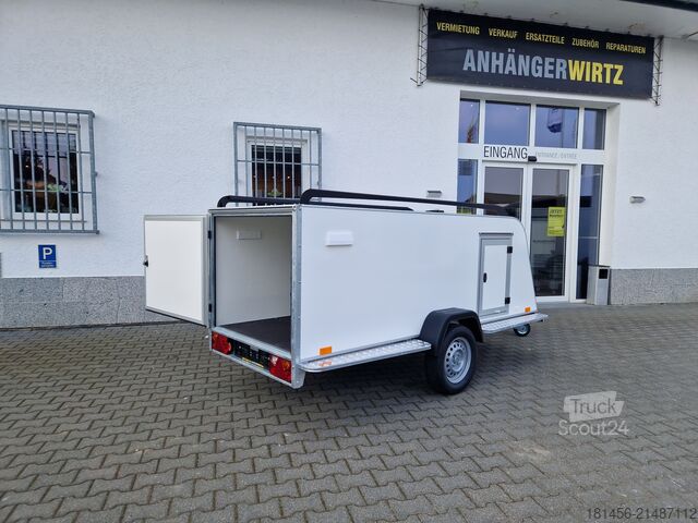 Koffer aanhanger trailershop niederiger Kofferanhänger 300cm 750kg