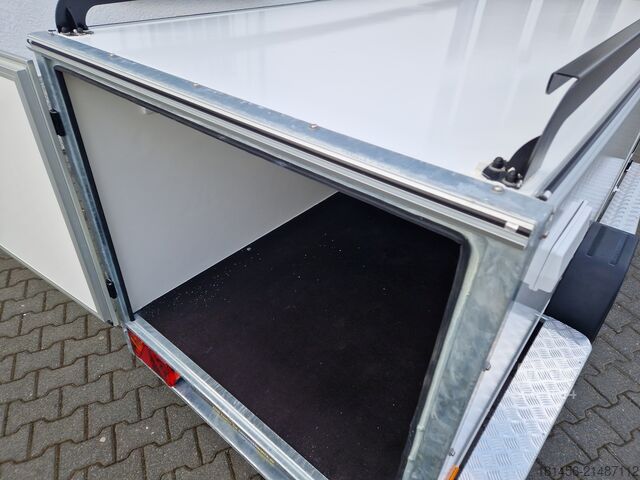 Rimorchio a cassetta trailershop niederiger Kofferanhänger 300cm 750kg