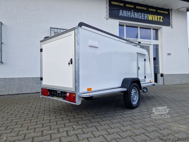Rimorchio a cassetta trailershop niederiger Kofferanhänger 300cm 750kg