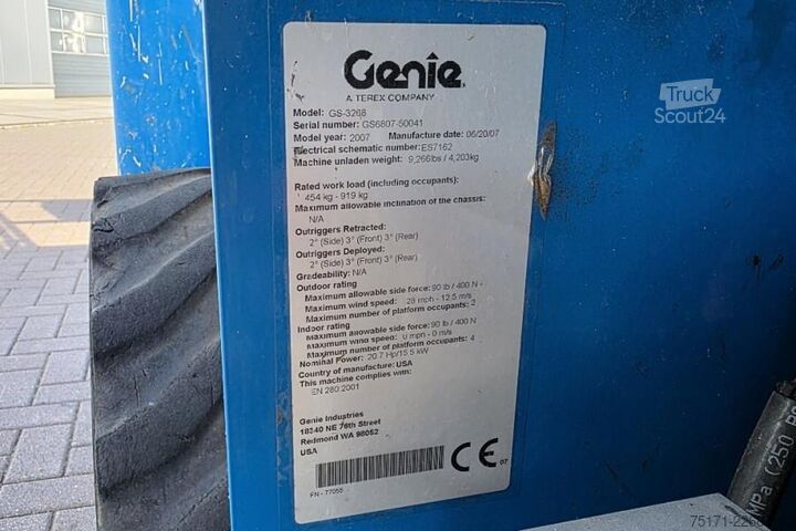 Schaarlift Genie GS3268 Diesel, 12m Working Height, 454kg Capacity,