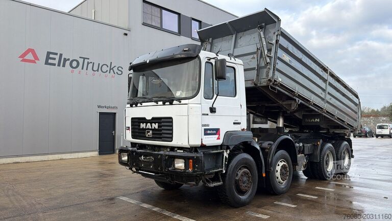 3-zijdenkipper MAN 41.414 (BIG AXLES / 41 TONS / GRAND PONT / LAME...
