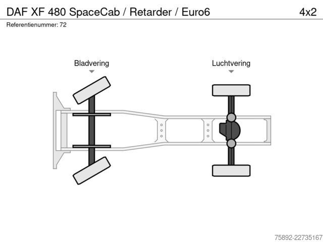 Standard-SZM DAF XF 480 SpaceCab / Retarder / Euro6
