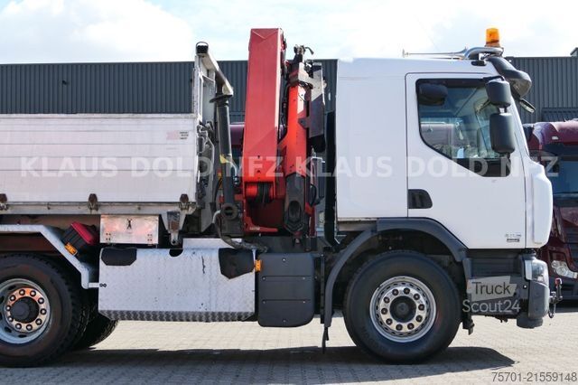 Τρίπλευρο ανατρεπόμενο φορτηγό RENAULT Lander 410 Kipper Kran Palfinger Funk Retarder