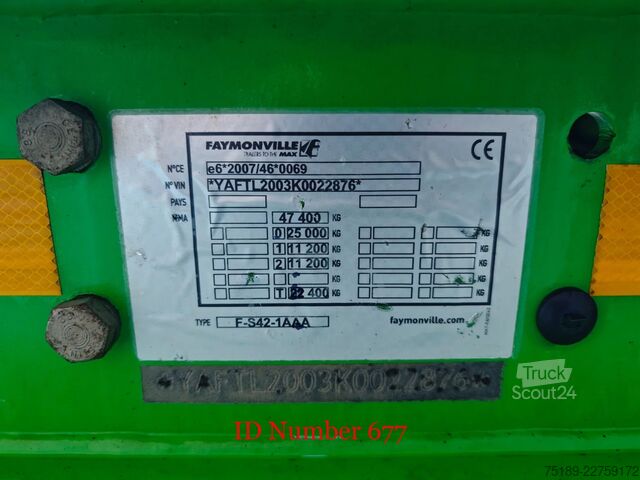 Semi-remorque surbaissée Faymonville F-S42-1AAA Powersteering Bridge Ramps Winch!