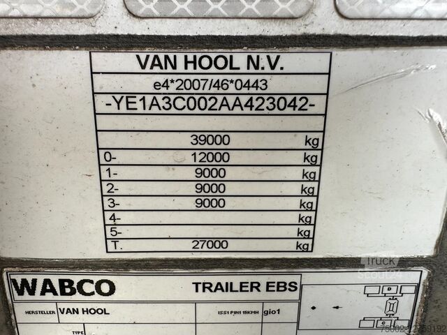 Konteyner taşımacılığı Van Hool 20FT/30FT ADR CHASSIS / galvanized / BPW DRUM /...