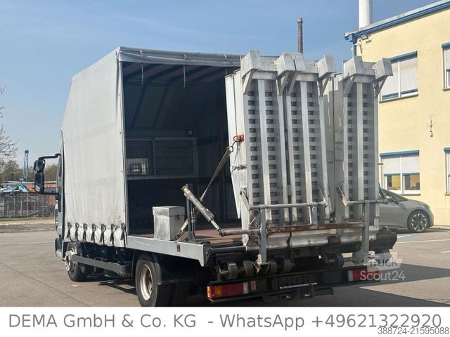 Flatbed truck IVECO 100E18 *3Sitze*Hydr. Rampen*Seilwinde*Fahrschule