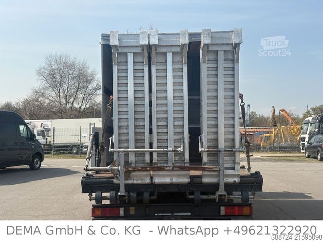 Flatbed truck with tarp IVECO 100E18 *3Sitze*Hydr. Rampen*Seilwinde*Fahrschule