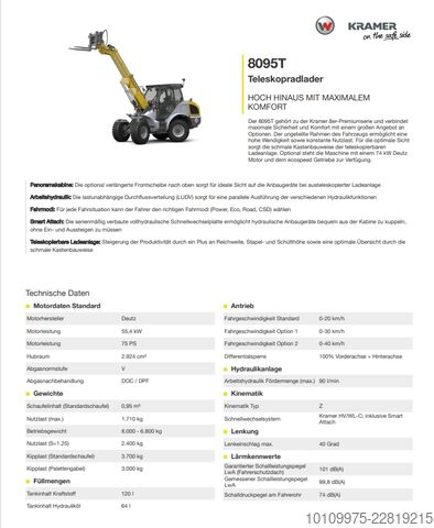 Teleskoplader Kramer-Werke GmbH 8095T