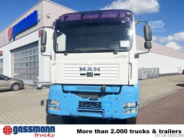 Φορτηγό με επίπεδη καρότσα MAN TGA 26.310 6X6 BB, Kran PALFINGER PK 23002 C, Funk
