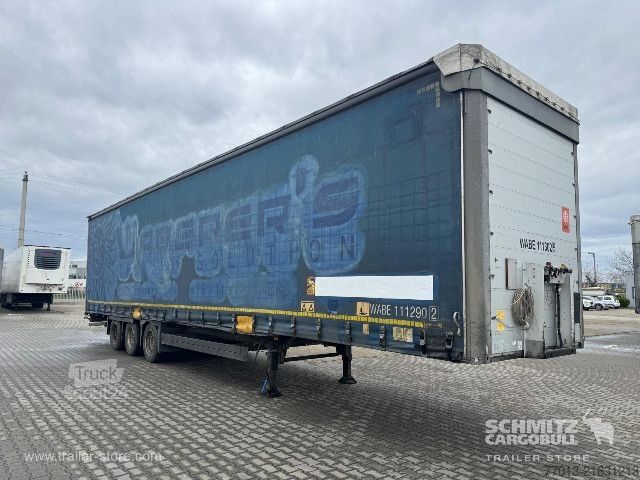 Open semitrailer with tarp Schmitz Cargobull Curtainsider Mega