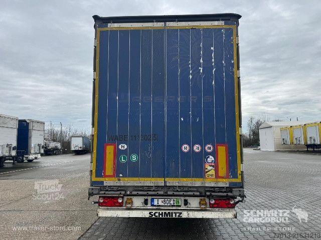 Open semitrailer with tarp Schmitz Cargobull Curtainsider Mega