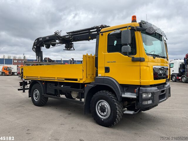 Camion-grue Man TGM 13.290 4x4 Hiab 9 Tonmeter laadkraan Just 2...