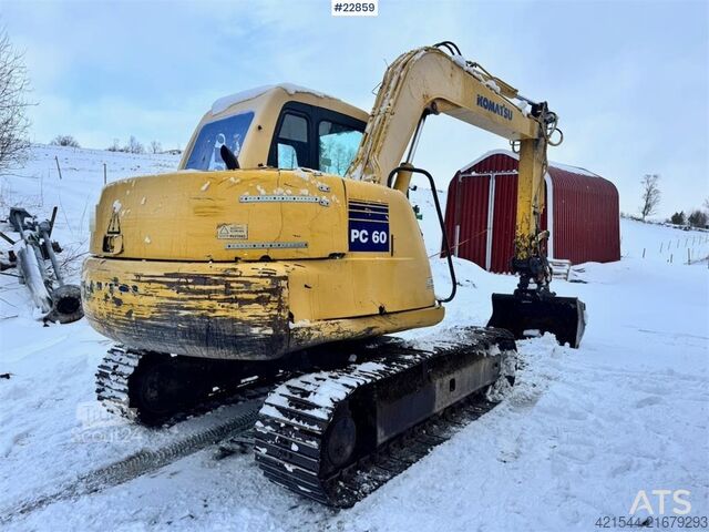 Koparka gąsienicowa Komatsu PC60-7 crawler excavator with powertilt and 3 buck