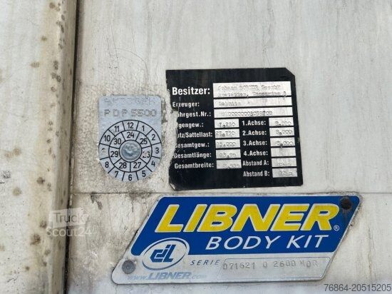 Auflieger mit Pritsche & Plane SCHMITZ SO1, GETRäNKEAUFLIEGER ORTEN SAFE SERVER,  LIFTACHSE, EDSCHA-VERDECK