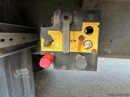 Semiremorcă deschisă cu prelată SCHMITZ SO1, GETRäNKEAUFLIEGER ORTEN SAFE SERVER,  LIFTACHSE, EDSCHA-VERDECK