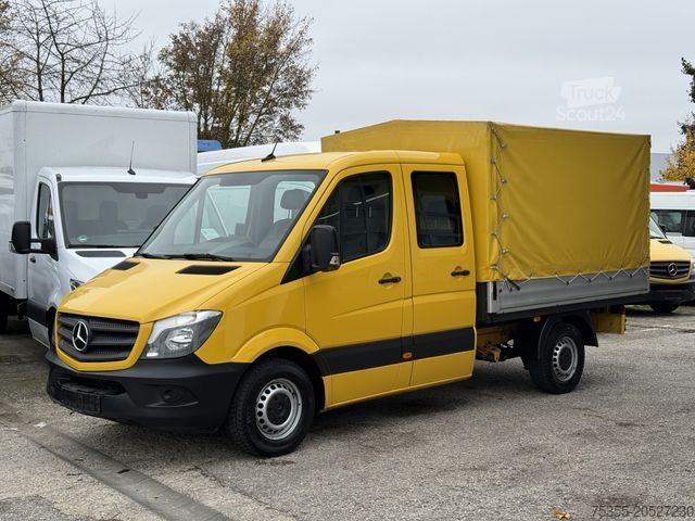 Samochód dostawczy z plandeką MERCEDES-BENZ Sprinter 311 CDI Eur6 DoKa 6-Sitzer AHK 2,7m P+P