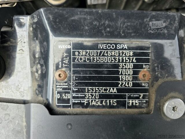Yüksek tavanlı panelvan IVECO 35S16, 1+2 Sitzer, Klima Automat, Trennwand, AHK