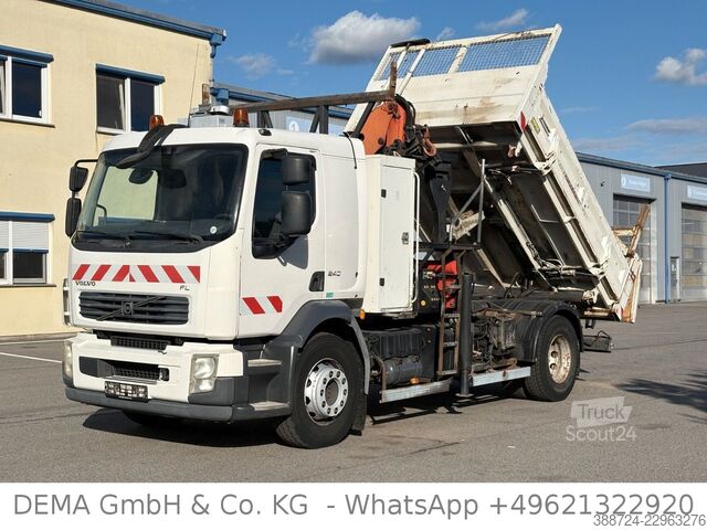 Lastebilmontert kran VOLVO FL 240.16**3-Seitenkipper*Bordmatik*Palfinger