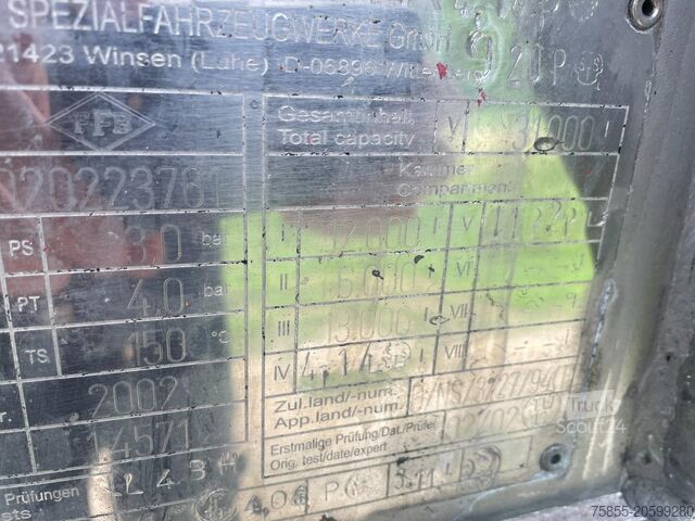 Rezervor Feldbinder TSA 31.3-3 ADR / L4BH / 31.000 L / 3 Kammer (12...