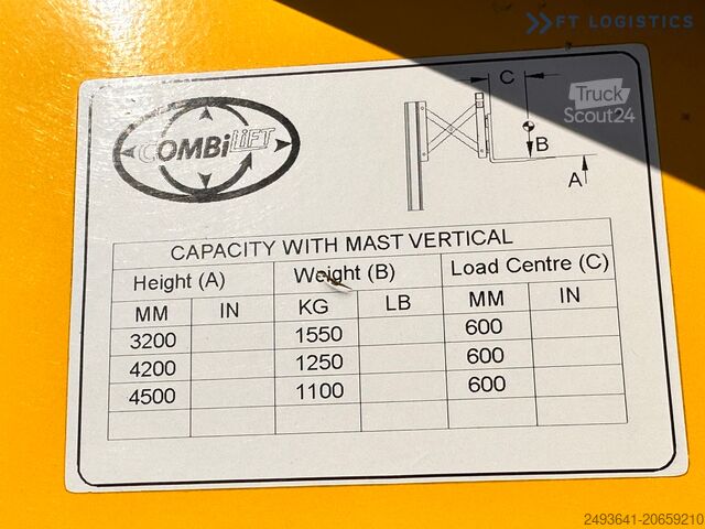 4 yönlü forklift Combilift WR / DUPLEX / 4.5M / 2017 / ONLY 30 H