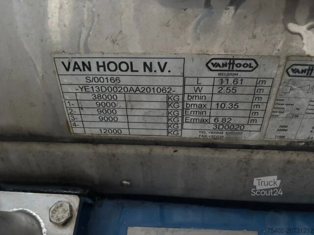 Tank Van Hool Tank / 30000 LT / ADR / BPW + Disc / 1x Lift axle