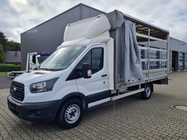 Transporter mit Pritsche & Plane Ford Transit 35 Pritsche Schiebe Plane TDCi KLIMA AHK