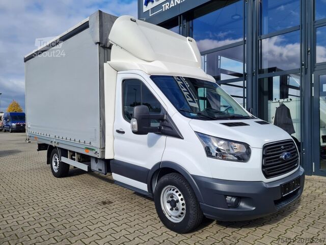 Transporter mit Pritsche & Plane Ford Transit 35 Pritsche Schiebe Plane TDCi KLIMA AHK