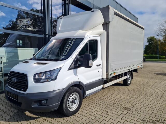 Transporter mit Pritsche & Plane Ford Transit 35 Pritsche Schiebe Plane TDCi KLIMA AHK