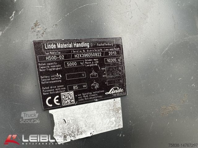 Čelný vysokozdvižný vozík LINDE H50D-02*Duplexmast*Deutz Motor*