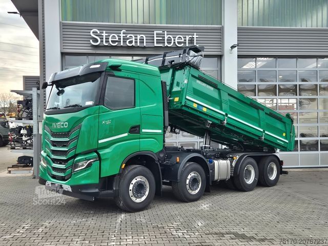 Üç taraflı damperli kamyon IVECO AS360X50Z/P HR ON+ 8x4 Meiller AHK Intarder Cam